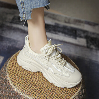 达芙妮daphne老爹鞋女款厚底松糕鞋女2023年春夏休闲运动鞋增高小白鞋