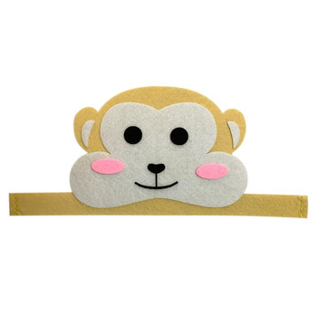 儿童老虎头饰手工儿童动物头饰幼儿园绘本表演道具 猴子