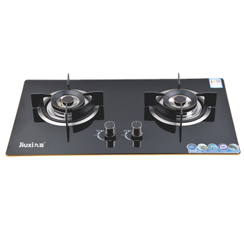 九喜双炉钢化玻璃灶具qb19