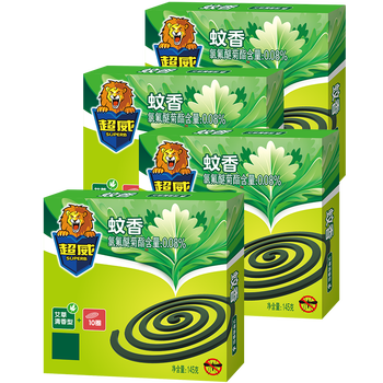 超威(superb)卧室室长效驱蚊内蚊香盘香驱蚊家用蚊香 艾草蚊香4盒*10