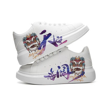 回力中国风2023新款国朝休闲情侣小白鞋国潮帅气男女202霸气海阔天空