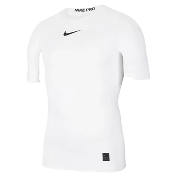耐克紧身衣男pro弹力短袖篮球跑步训练t恤运动速干透气健身衣白色92