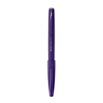派通（Pentel）彩色软毛笔秀丽笔 弹性笔尖水性笔Touch手帐书信贺卡用 SES15C紫色/单支装