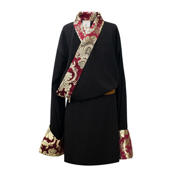 呢好酷藏族服装男藏袍春秋西藏服饰传统康巴藏装全套复古汉服披锦