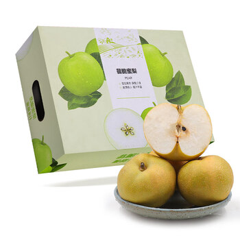 欢乐果园（Joy Tree）翡脆蜜梨 6-8 粒礼盒装 约2.4kg 新鲜水果
