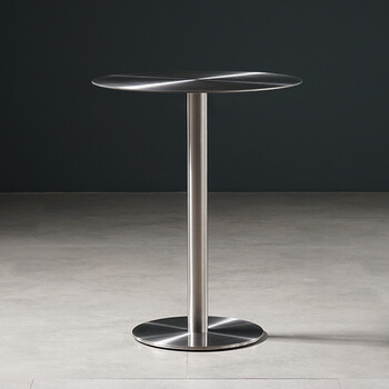 玄关隔断norchair网红铁艺高脚吧桌小户型家用不锈钢简易餐桌户外金属