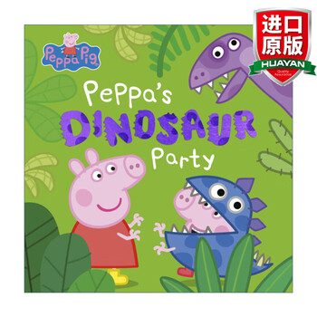预售 peppa pig peppas dinosaur party 英文原版 小猪佩奇绘本 恐龙