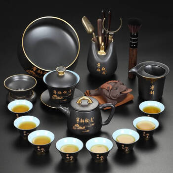 全套功夫茶具套装家用泡茶壶盖碗茶道茶宠茶叶罐全套logo定制茶道茶具