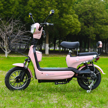 迷你电动自行车电动自行车电动车长跑王电动车粉色ktm天能12ah90里48v