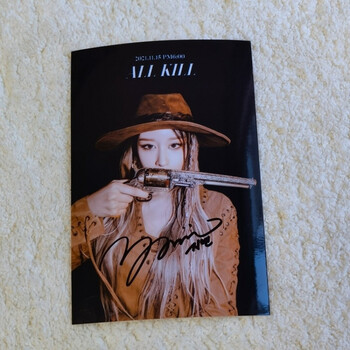 2021年 tara 朴孝敏 朴智妍等亲笔签名tiki taka 照片 12寸海报 朴