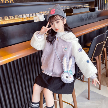 芭乐彩童装女童棉服外套儿童秋冬装夹棉加厚星黛露棉衣3-14岁小女孩