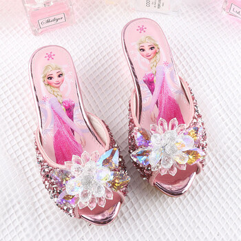 宁悠儿童高跟鞋女公主7-12岁女童公主鞋软底皮鞋单鞋水晶鞋舞台表演鞋