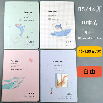 10本32k开英语笔记本小学生加厚英语本小清新a5英文本子批发b5 自由 英语内页 4色混10本 图片价格品牌报价 京东