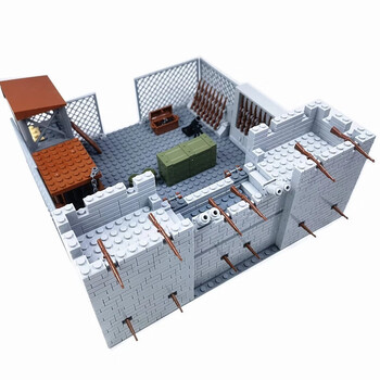 乐高军事系列堡垒基地特种兵积木小兵人仔玩具儿童 灰色 战地堡垒10人