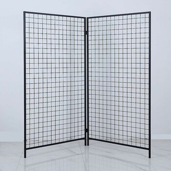 铁网格网 挂墙网格网架折叠铁丝网置物架饰品照片画展幼儿园作品落地