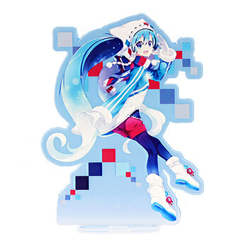 动漫周边立牌初音未来miku公主殿下 亚克力动漫立牌摆件 初音未来滑雪