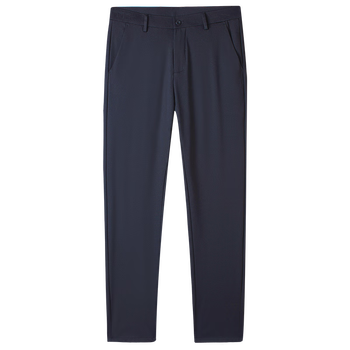 梦特娇（MONTAGUT）男士弹力凉感轻薄透气抗皱长裤男装通勤抗皱休闲裤 藏青 35