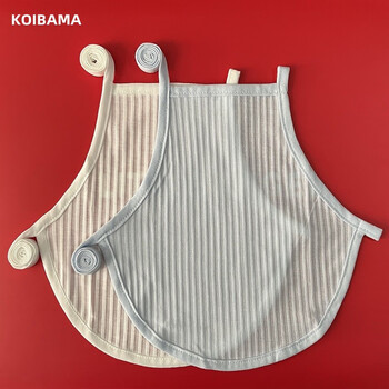KOIBAMA 婴儿肚兜秋冬款护肚儿童肚围宝宝棉纱 单层肚兜2条装（0-5个月适用）