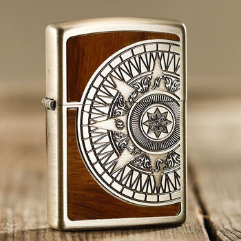之宝zippo打火机zippo男士原装贝壳罗盘系列zppo美国防风送礼煤油火机