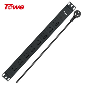 同为(TOWE) PDU机柜插座8位10A机房工程插排2米线插线板电源延长线插座EN10/G800