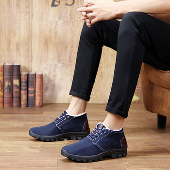 gioio新款男鞋冬季加绒加厚户外时尚休闲高帮男棉鞋冬季男子登山鞋909