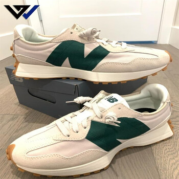 nb元祖灰男鞋海盐色女鞋复古老爹鞋休闲运动跑步鞋ms327asn 白绿帆布