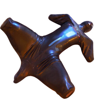 狗奴套装sm自缚束缚袋狗奴爬行套装拘束分腿涂胶连体紧身捆绑制服情趣