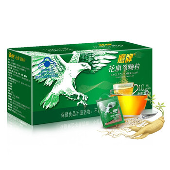 鹰牌花旗参茶 调节免疫成人中老人保健营养品 西洋参送礼 10袋/盒