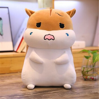 新年礼物睿智熊可爱仓鼠暖手捂公仔毛绒玩具创意羽绒棉仓鼠抱枕玩偶