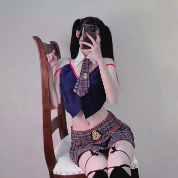 情趣内衣小双马尾辫英伦学院风诱惑套装性感可爱露背学妹角色洛丽塔