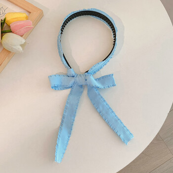 珍珠碎花发箍飘带少女夏季绑发丝带发卡网红编发发带头箍一体头饰4