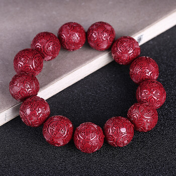 原矿朱砂招财进宝貔貅手串紫金砂转运珠汽车档位珠手链男士款 珠径