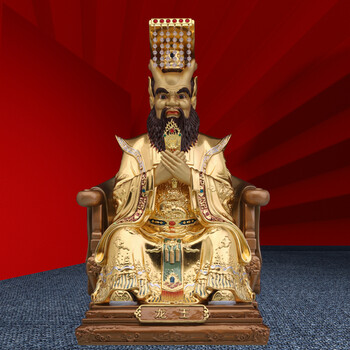 三漫陀铜龙王爷贴金彩绘广济龙王菩萨五台山龙五爷