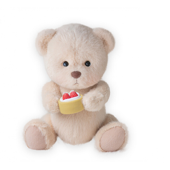 毛绒娃娃玩具萌送女友老婆贴心礼物 护毛刷 腮红刷 贺卡 中号30cm熊仔