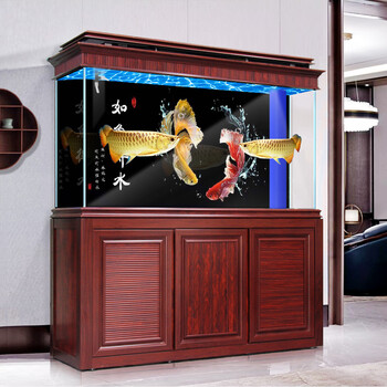 欧宝2021新款鱼缸客厅家用落地超白玻璃玄关隔断高端龙鱼缸中大型底滤