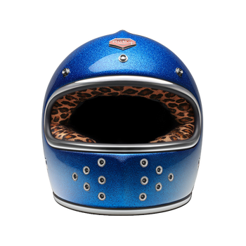 ruby复古头盔亚洲版大头围进口碳纤维赛车骑行摩旅摩托机车全盔纯色款