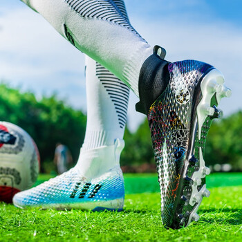 wejiess高帮足球鞋梅西猎鹰男女tf碎钉成人学生儿童比赛人草训练球鞋