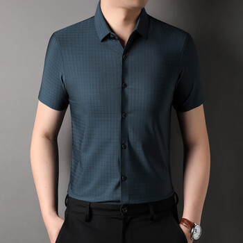 婚庆爸爸男装婚礼正装喜公公礼服婚宴衬衫结婚父母参加女儿穿衣服墨绿