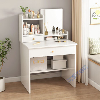 欧式轻奢家具梳妆台卧室现代简约化妆桌子家用化妆台收纳一体柜子单桌