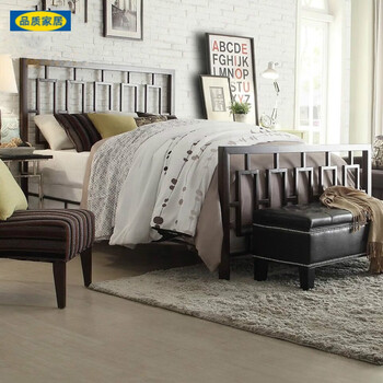 生态宜家现代简约铁艺床双人床铁床15米单人床铁架床18米公主床