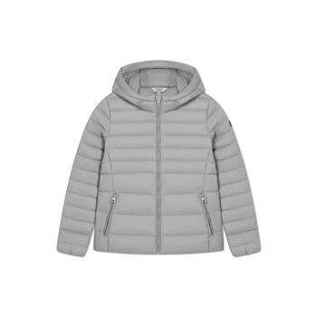 女士wr防泼水户外保暖轻量白鹅绒短款羽绒服外套雾灰色ax5213616084a