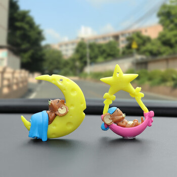 汤姆猫和老鼠汽车摆件杰瑞车载装饰品可爱书桌面手办玩偶生日好物