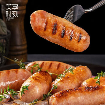 【优智精选】美享时刻黑椒风味肠500g/10根,口感鲜美!