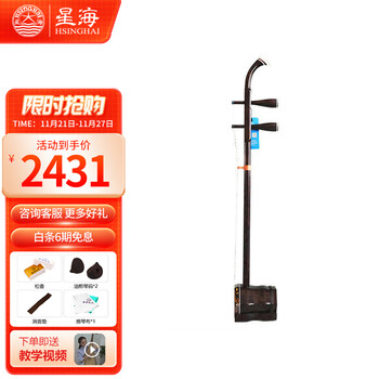 星海（XINGHAI INSTRUMENT）二胡考级一级东非黑黄檀木二胡8726-AW-1