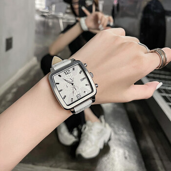 劳士顿手表女时尚霸气大表盘方形女士手表休闲方表简约女表防水石英