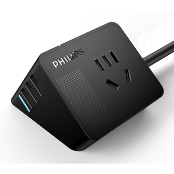 飞利浦(philips)飞利浦usb插座家用插排宿舍插线板办公室拖线板便携排