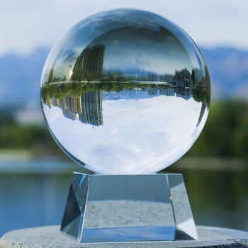 家里的装饰品水晶透明球摆件透明白水晶球摆件客厅转运办公室摄影拍照