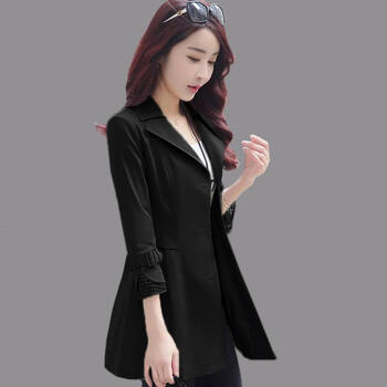 lachapellehomme拉夏贝尔风衣女中长款小个子春装2021年新款女装流行