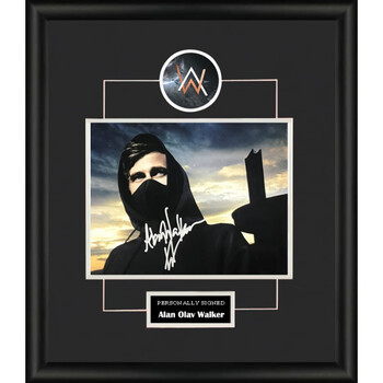 收藏alanwalker艾兰沃克亲笔签名照片裱框含sa证书faded不易流行