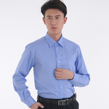 正装警辅保安执勤内衬长袖外衬短大环天蓝色春秋衬衫单位治安巡逻警